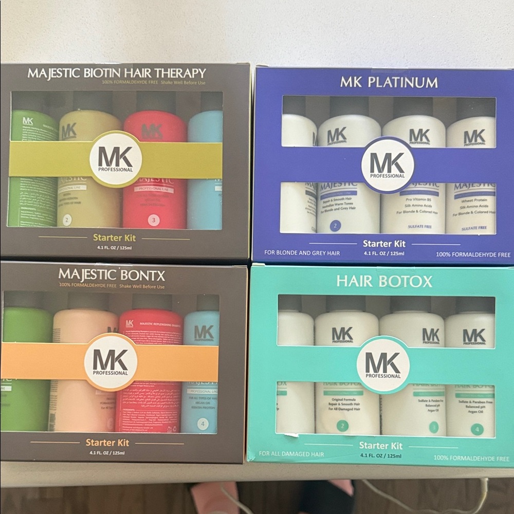 MK Boutique Hair Treatment Starter Kits - Teal, Purple, Orange, Brown
